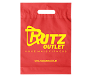 Sacolas Personalizadas Plásticas Boca Vazada 0,09 Micras Polietileno (Vermelha)