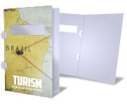 Pastas Couchê 300g Orelha Com Janela Laminação Fosca Frente