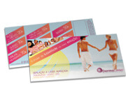 Postais Couchê 300g Laminação Fosca e Verniz Localizado Frente (182x102mm)