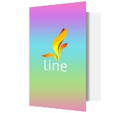 Pastas Couchê 300g Vinco Laminação Fosca E Hotstamping Frente