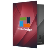 Pastas Couchê 300g Vinco Laminação Fosca E Hotstamping Frente