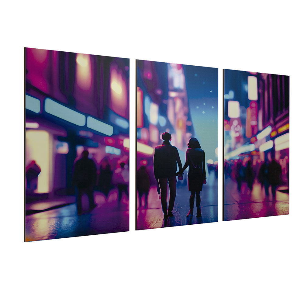 Quadros Decorativos Madeira Face Branca 3mm Impressão UV (Mosaico - 660x300mm)