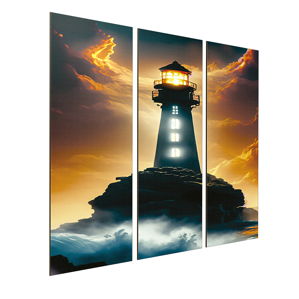 Quadros Decorativos Madeira Face Branca 3mm Impressão UV (Mosaico - 660x600mm)