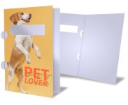 Pastas Couchê 250g Orelha Com Janela Verniz Uv Total Frente