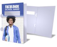 Pastas Couchê 250g Orelha Com Janela Verniz Uv Total Frente