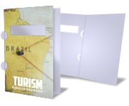 Pastas Couchê 300g Orelha Com Janela Verniz Uv Total Frente