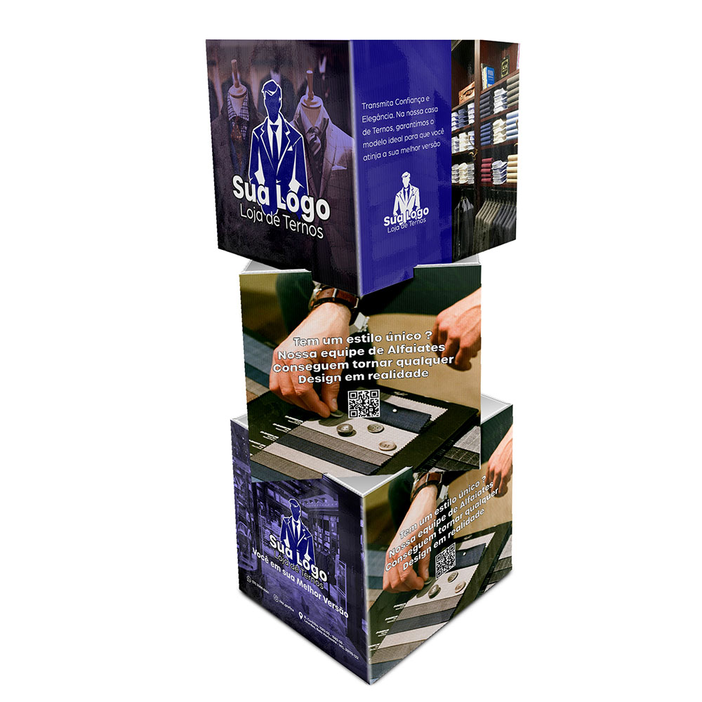 Totens Polionda 4mm Quadriedo de Polionda Com 3 Cubos