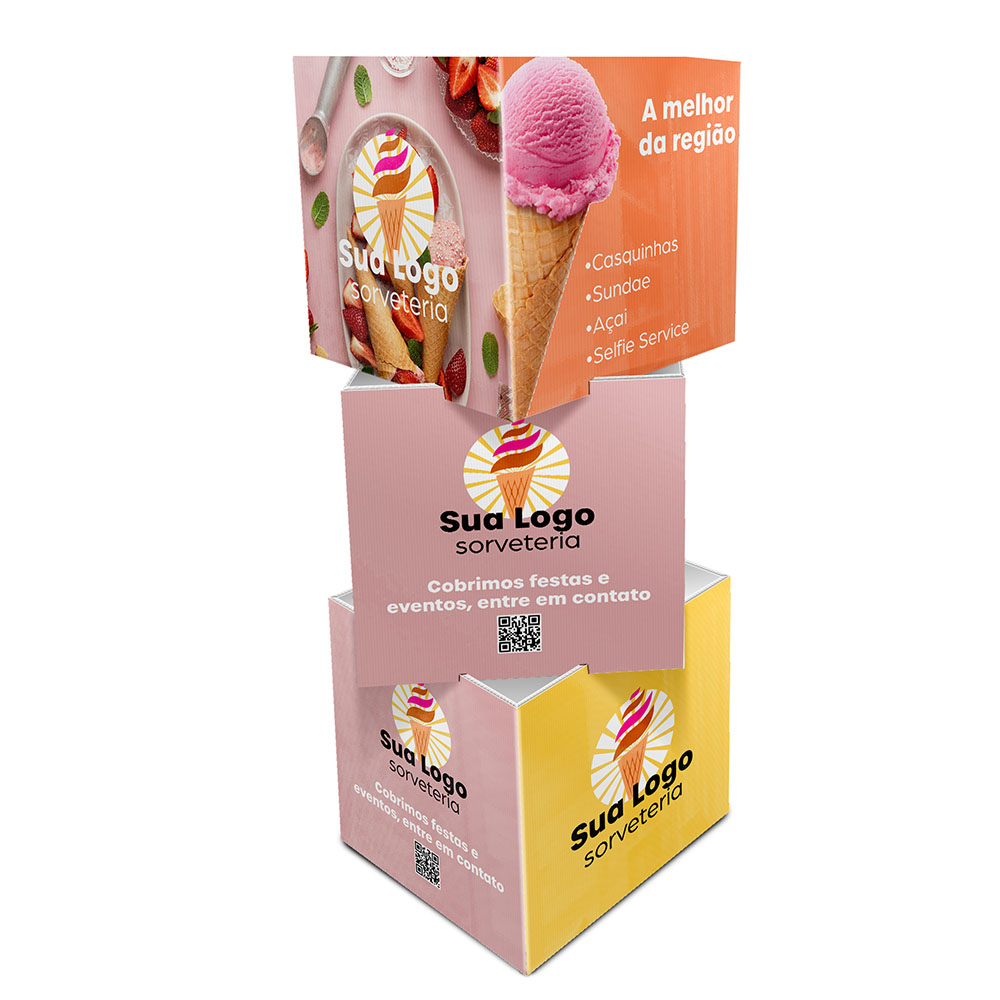 Totens Polionda 4mm Quadriedo de Polionda Com 3 Cubos