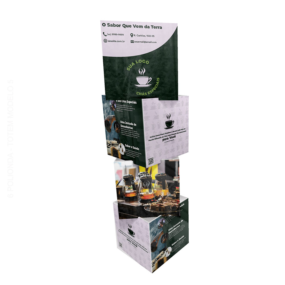 Totens Polionda 4mm Quadriedo de Polionda Com 4 Cubos