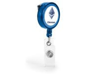 Porta Cracha Retratil Com Presilha (Azul)