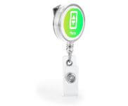 Porta Cracha Retratil Com Presilha (Branco)