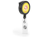 Porta Cracha Retratil Com Presilha (Preto)