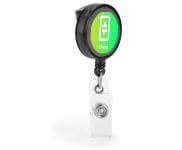 Porta Cracha Retratil Com Presilha (Preto)