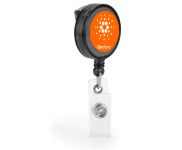 Porta Cracha Retratil Com Presilha (Preto)