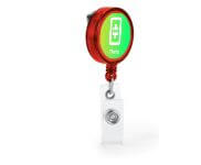 Porta Cracha Retratil Com Presilha (Vermelho)