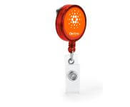 Porta Cracha Retratil Com Presilha (Vermelho)