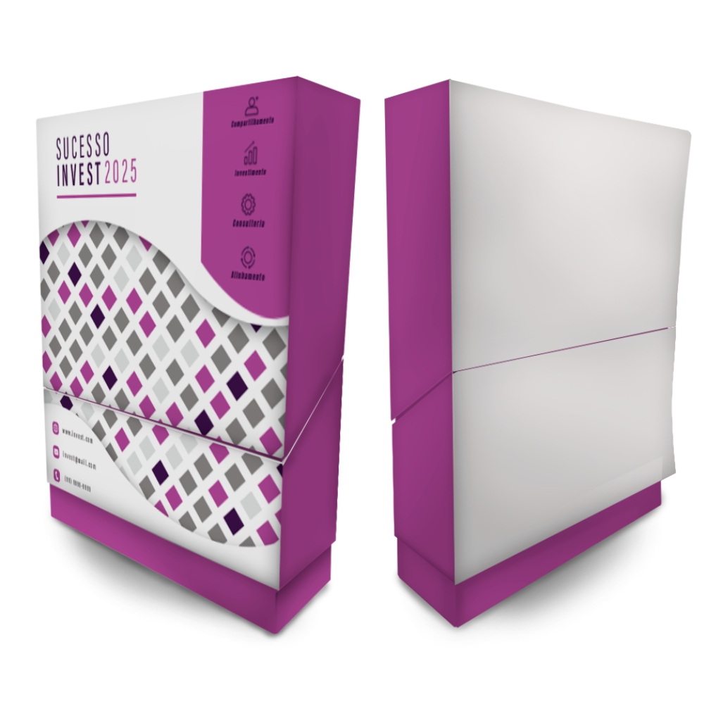 Caixa Porta Mini Panfleto Supremo 255g Verniz Uv Total Frente