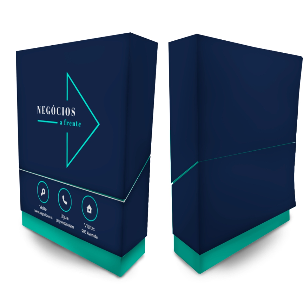 Caixa Porta Mini Panfleto Supremo 255g Verniz Uv Total Frente