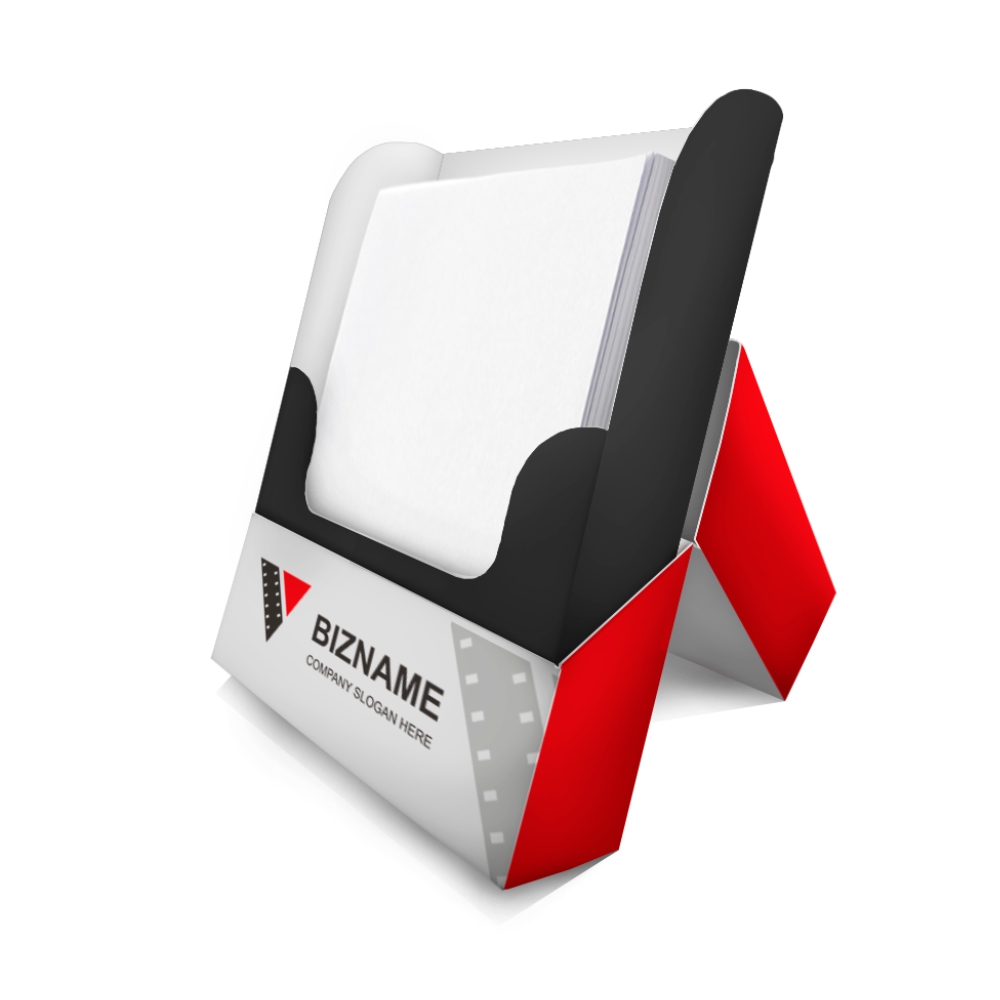 Caixa Porta Bloco Com Folhas Brancas Supremo 255g Verniz Uv Total Frente