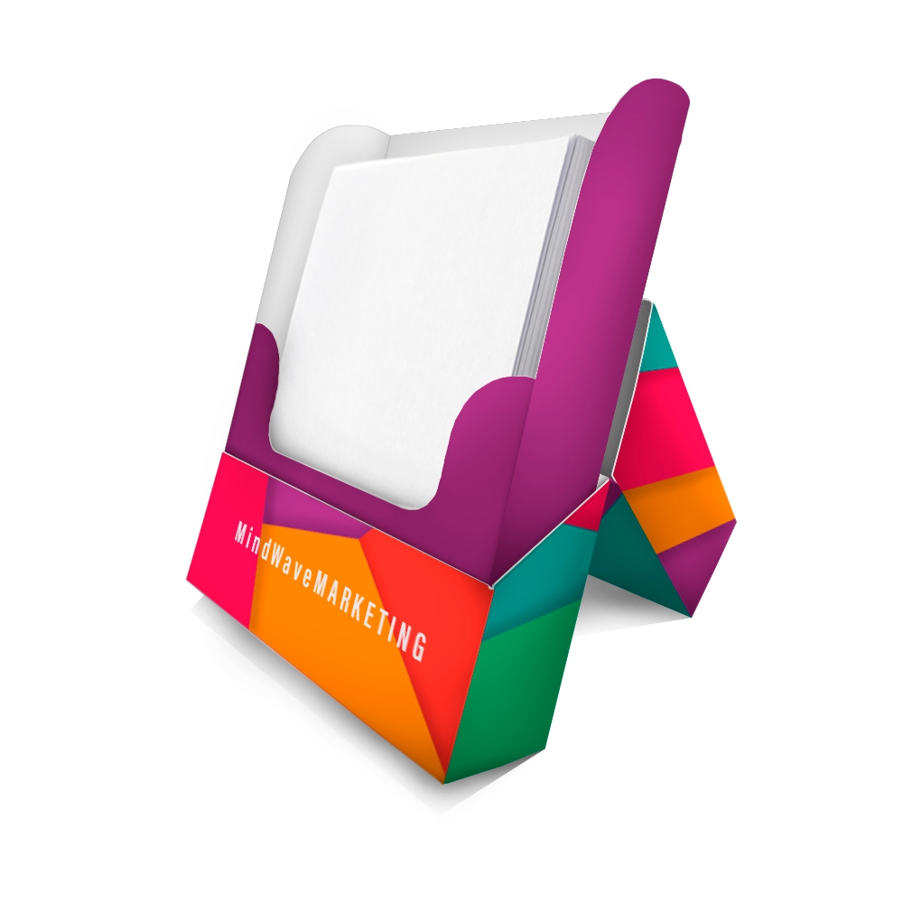 Caixa Porta Bloco Com Folhas Brancas Supremo 255g Verniz Uv Total Frente