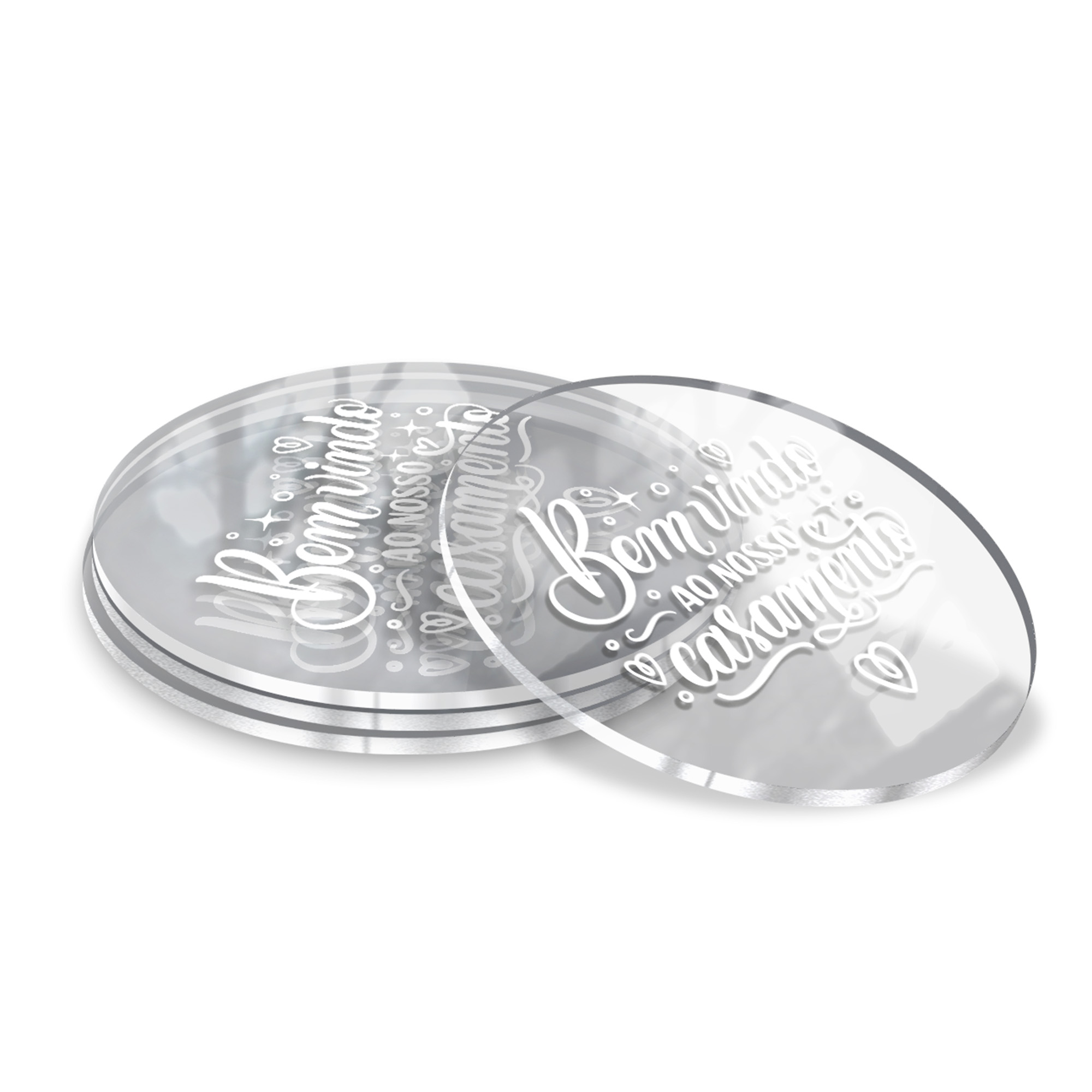 Porta Copos Acrílico 2mm Impressão Laser Acrílico Transparente