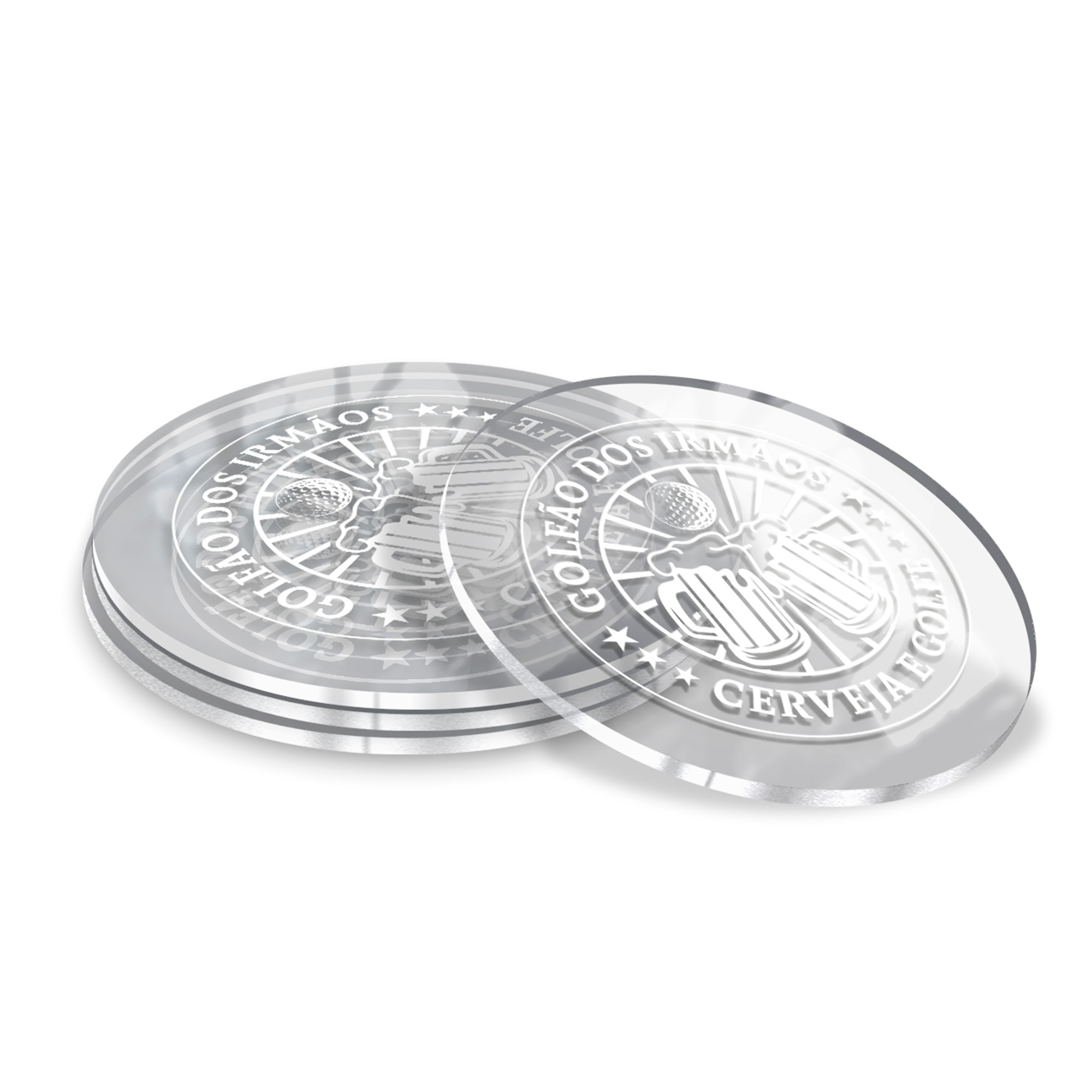 Porta Copos Acrílico 3mm Impressão Laser Transparente