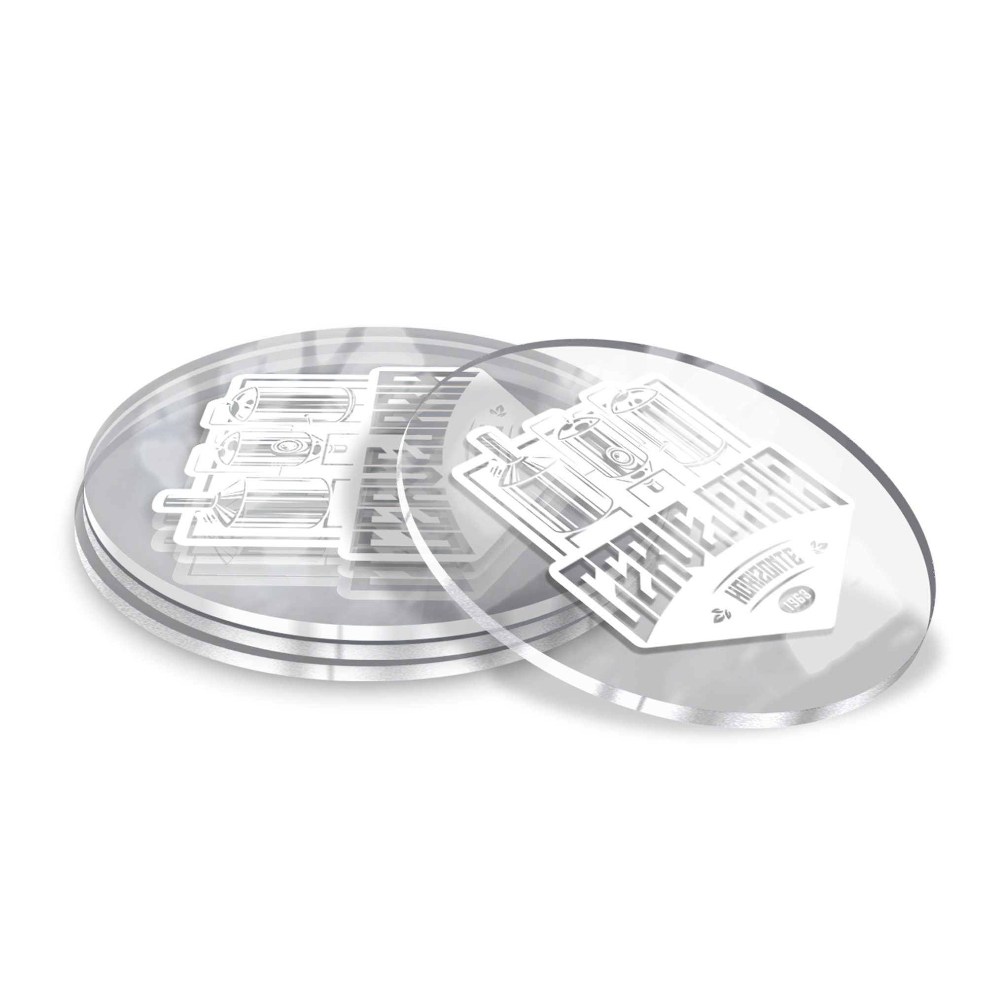 Porta Copos Acrílico 3mm Impressão Laser Transparente