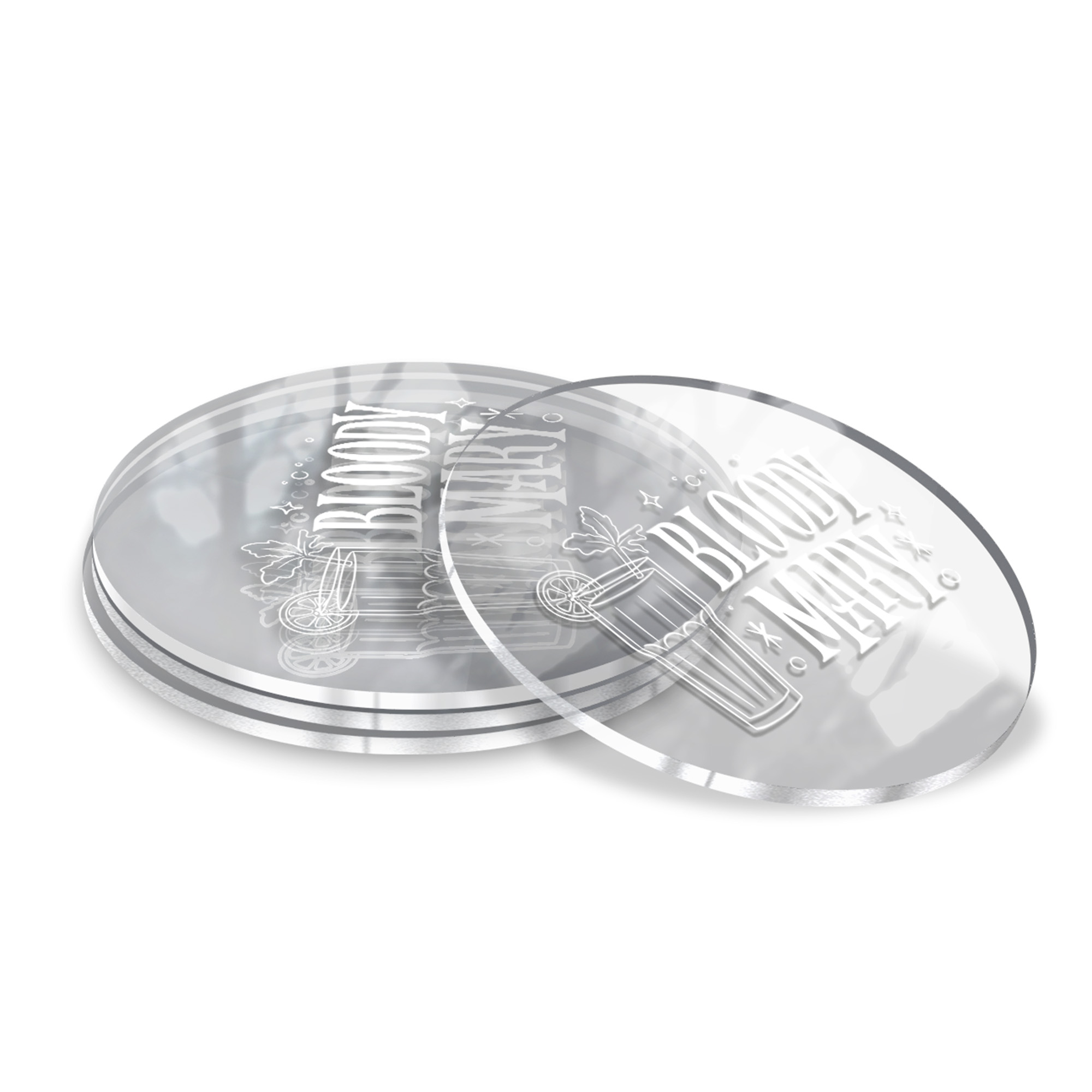 Porta Copos Acrílico 3mm Impressão Laser Transparente