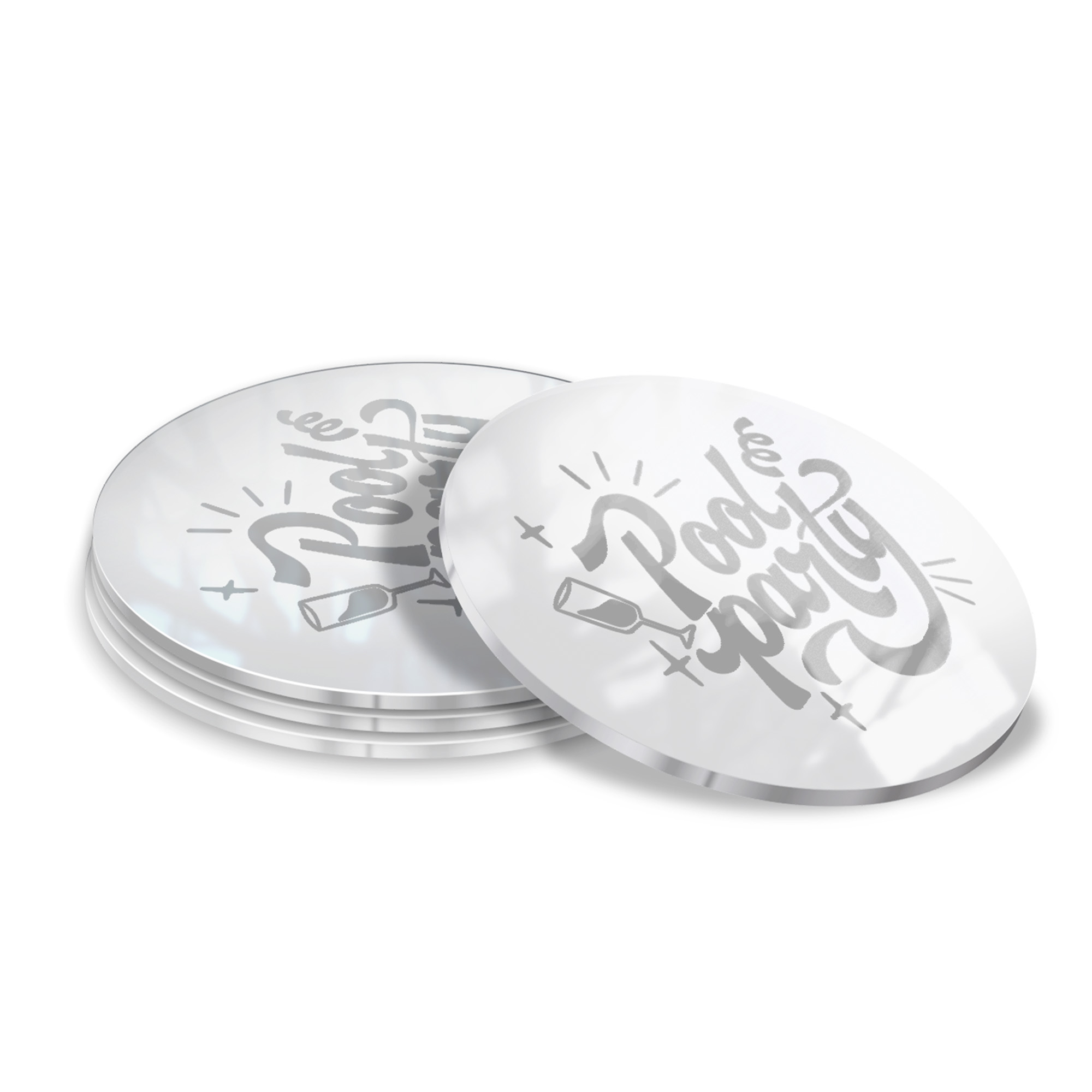 Porta Copos Acrílico 3mm Impressão Laser Branco