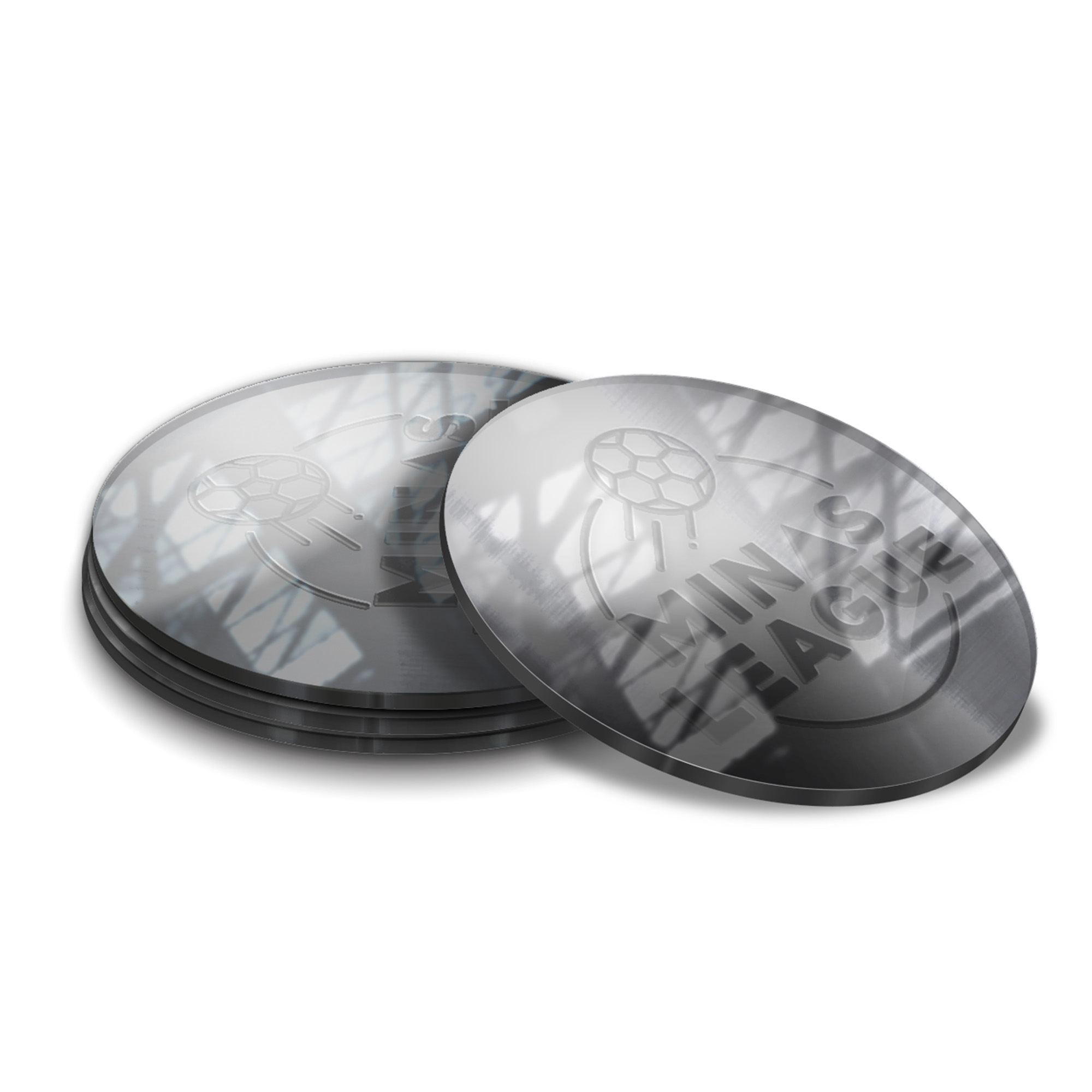 Porta Copos Acrílico 3mm Impressão Laser Espelhado Prateado