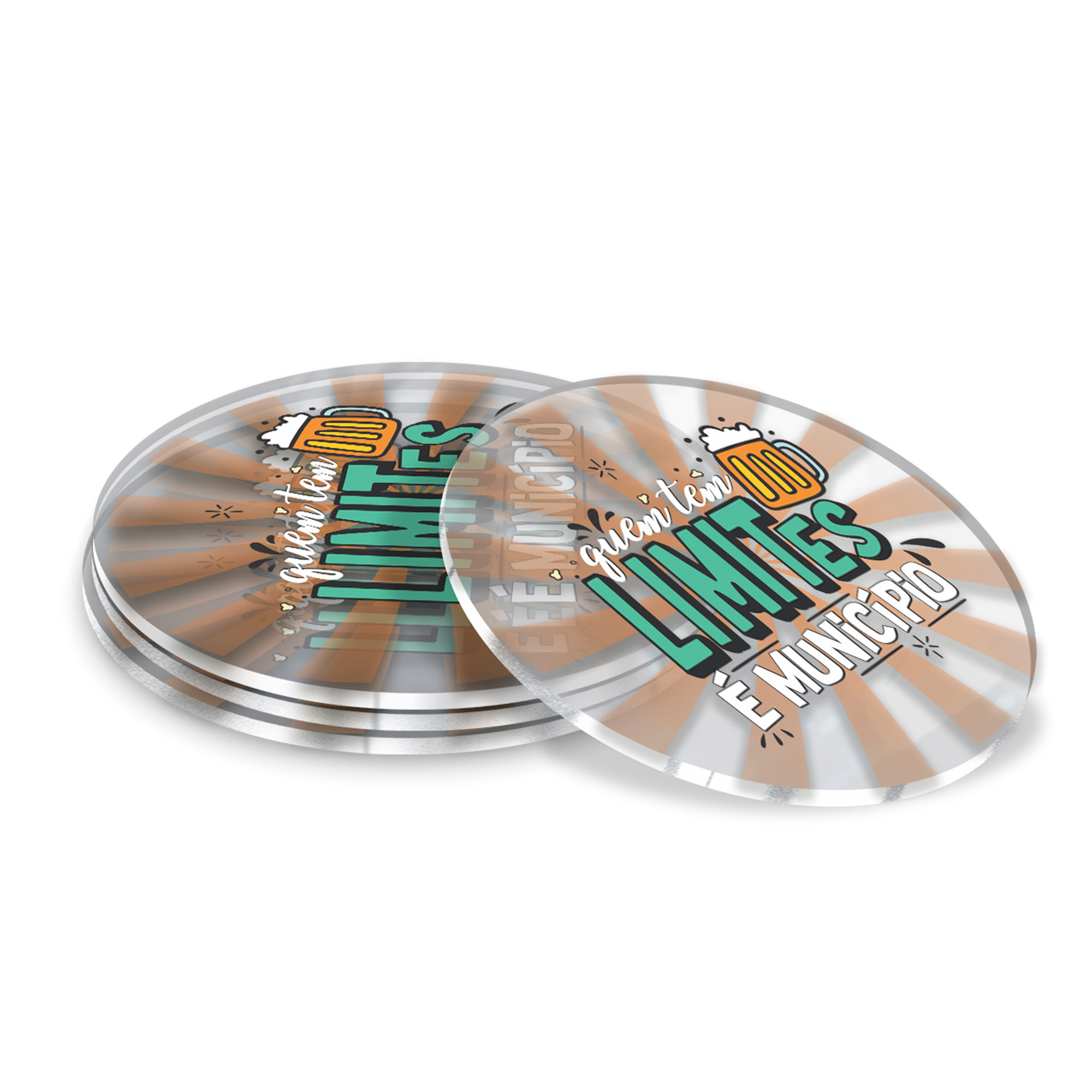 Porta Copos Acrílico 2mm Impressão Uv Acrílico Transparente