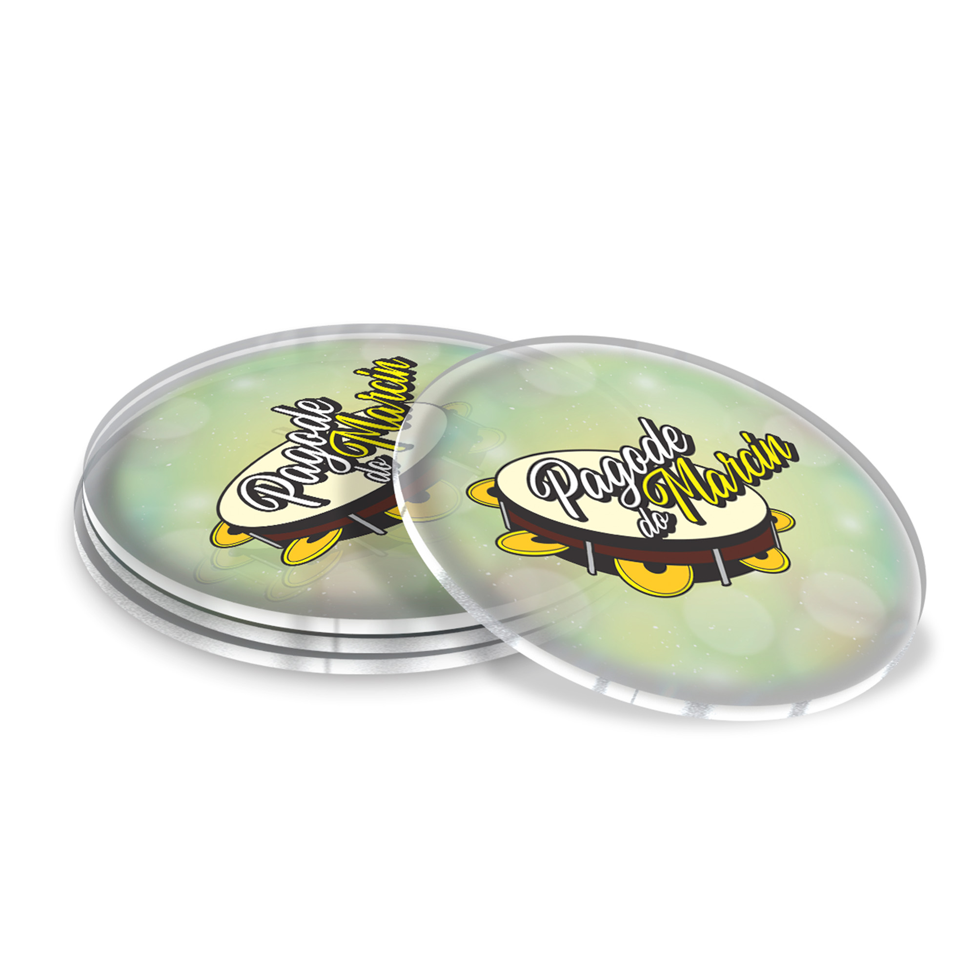 Porta Copos Acrílico 3mm Impressão Uv Transparente 3mm