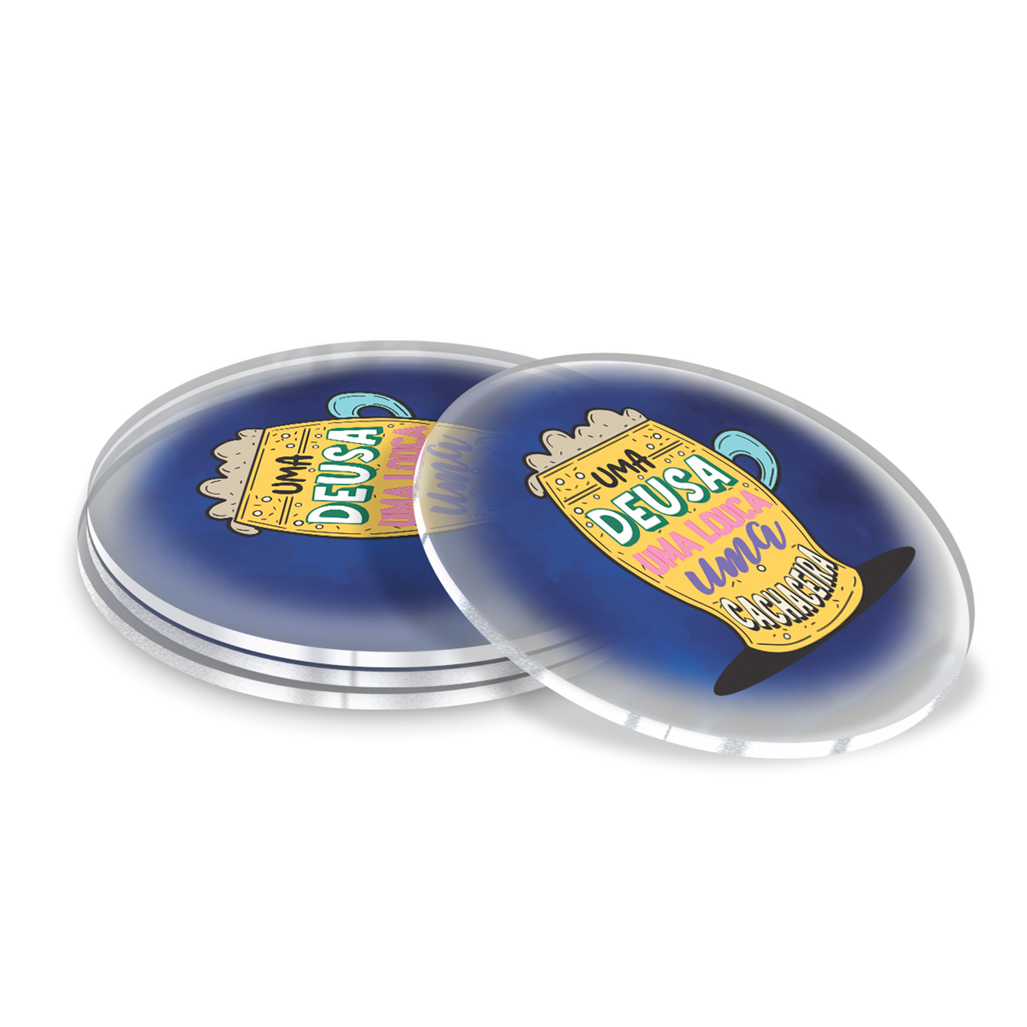 Porta Copos Acrílico 3mm Impressão Uv Transparente 3mm