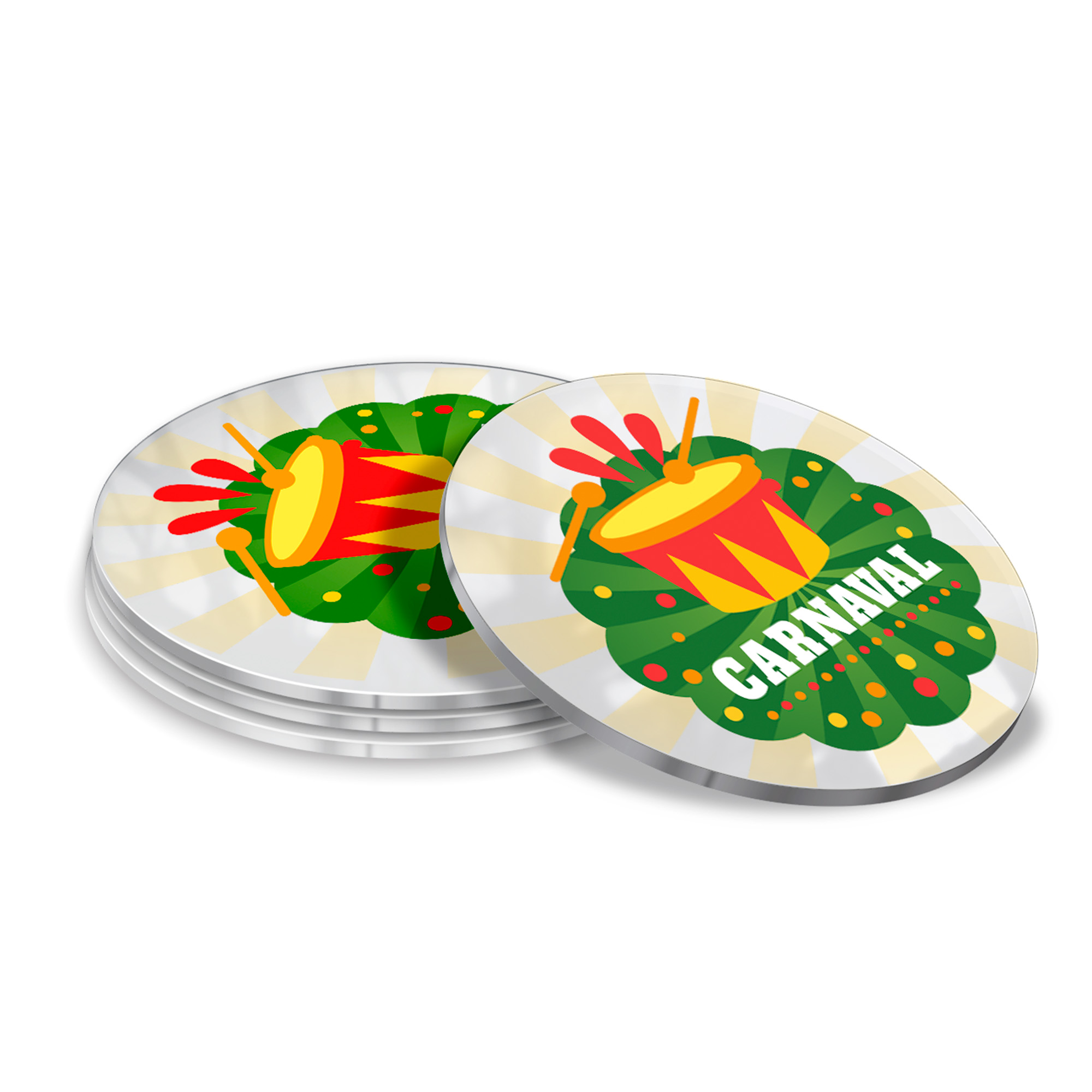 Porta Copos Acrílico 3mm Impressão Uv Branco 3mm