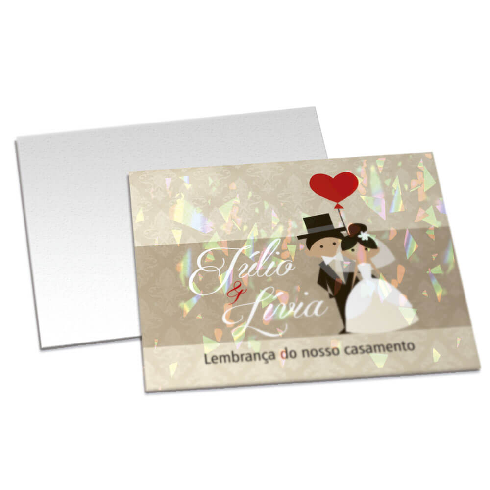 Postais Couchê 300g Laminação Holográfica Frente (91x102mm)
