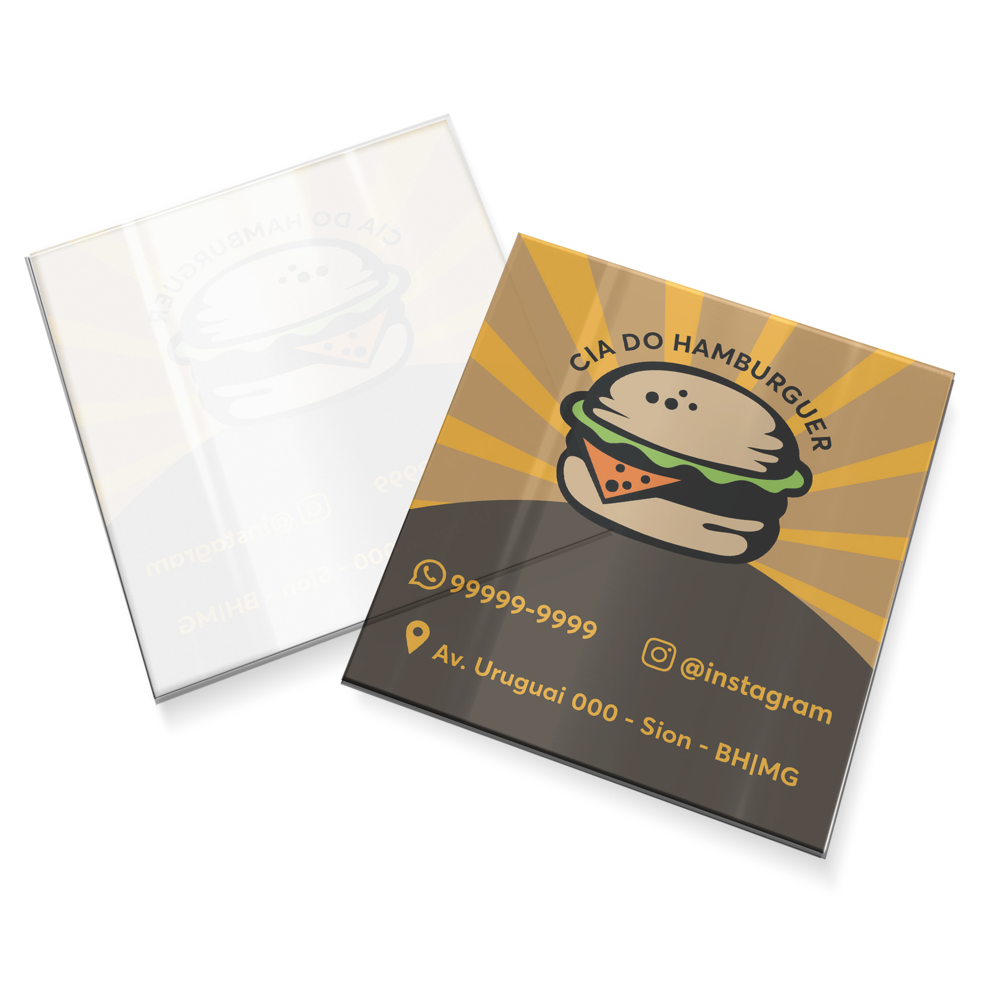 Postais Pvc 0,30mm Tránslucido Sem Tinta Branca (91x102mm)