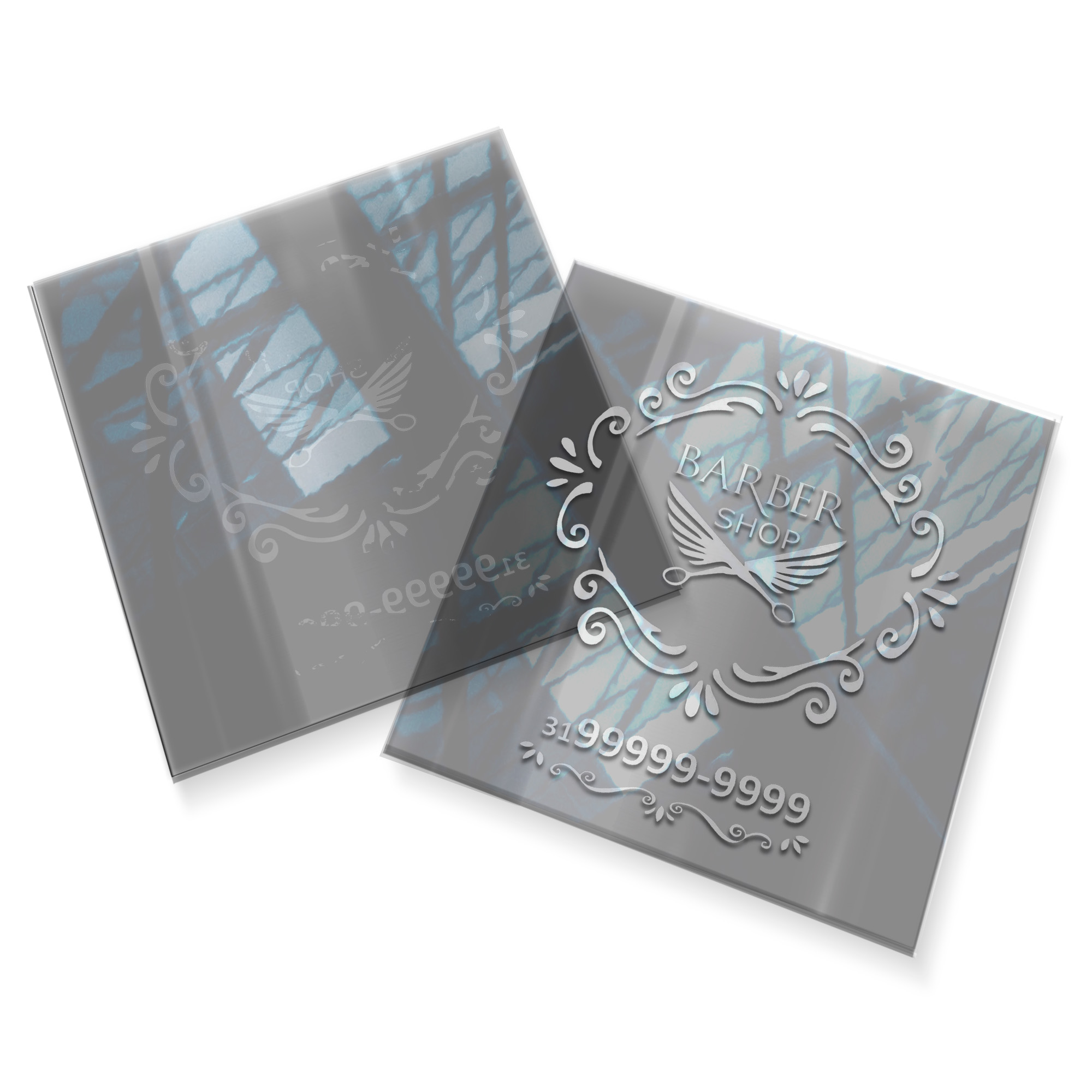 Postais Pvc 0,30mm Transparente Com Tinta Branca (91x102mm)