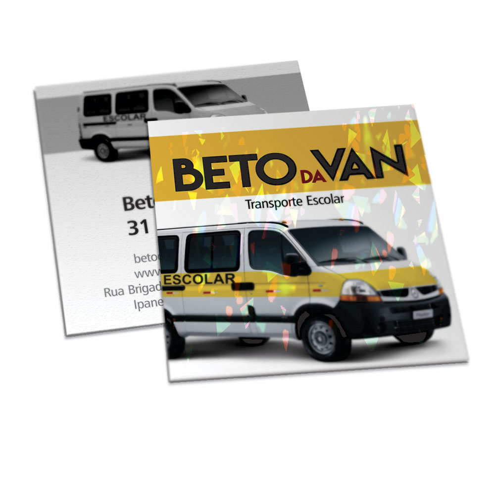 Postais Couchê 300g Laminação Holográfica Frente (91x102mm)