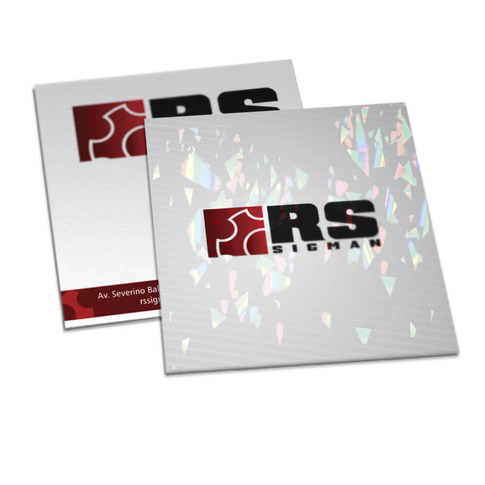 Postais Couchê 250g Laminação Holográfica Frente (91x102mm)