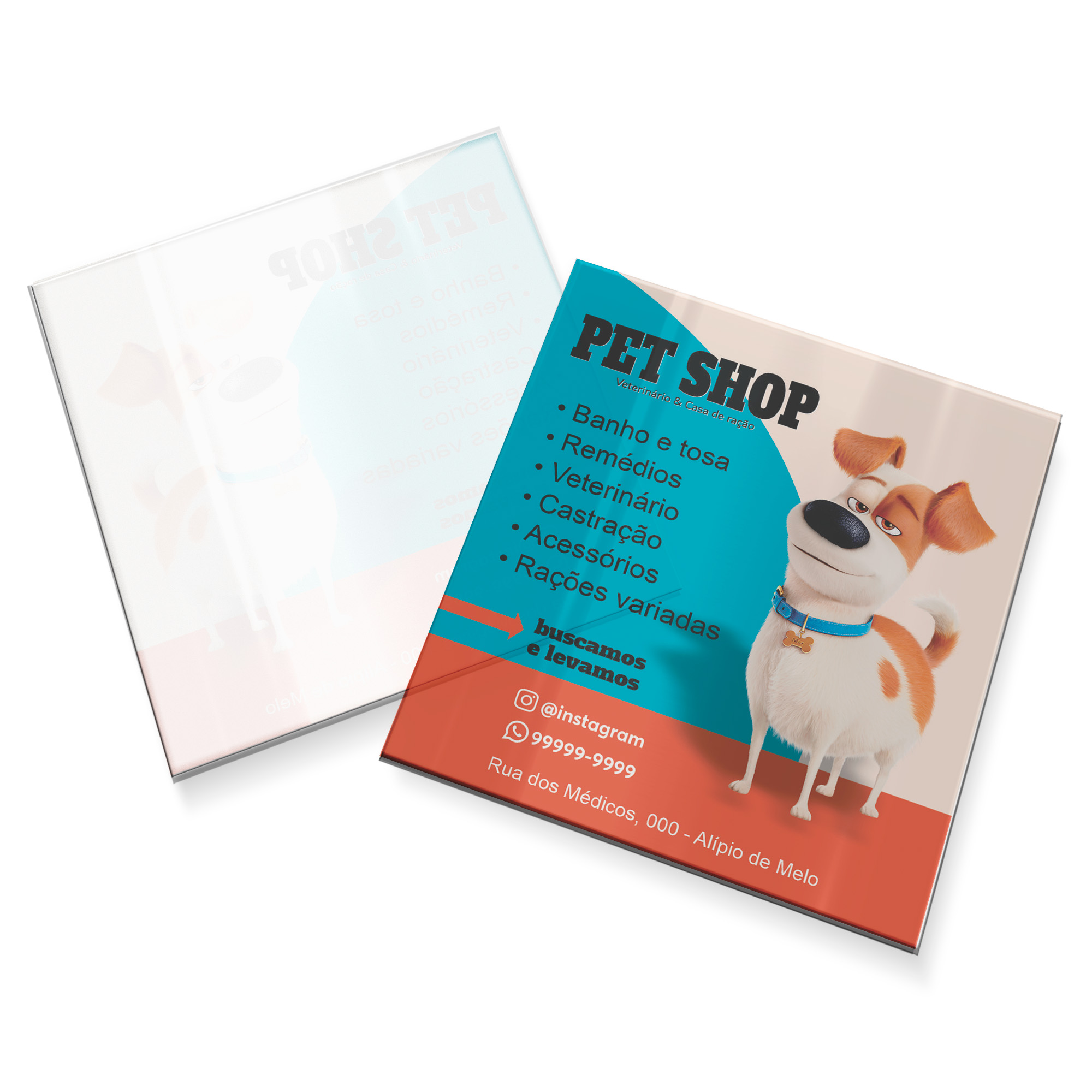 Postais Pvc 0,30mm Tránslucido Sem Tinta Branca (91x102mm)