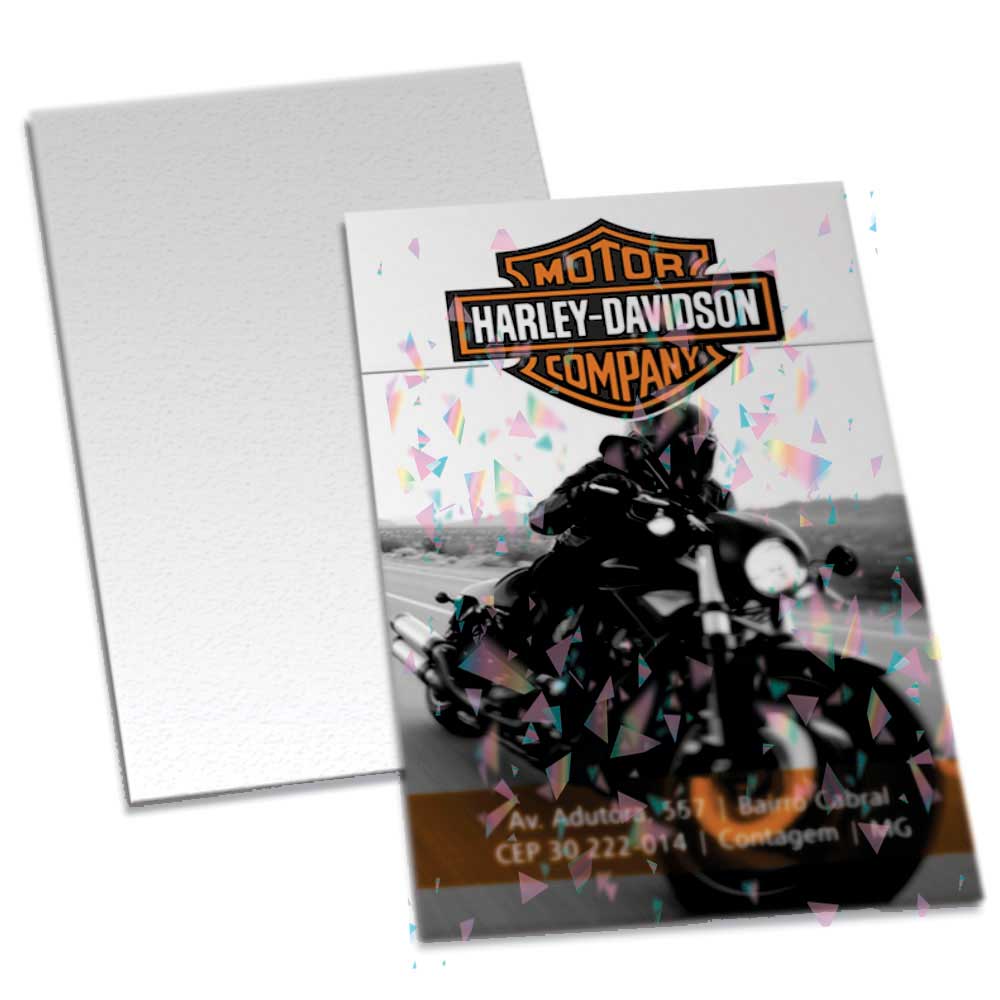 Postais Couchê 300g Laminação Holográfica Frente (91x153mm)