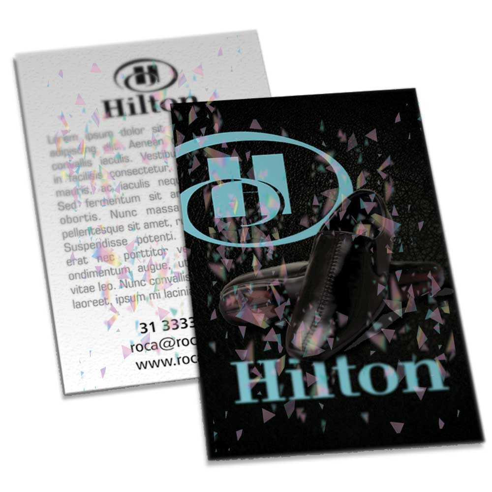 Postais Couchê 250g Laminação Holográfica Frente e Verso (91x153mm)