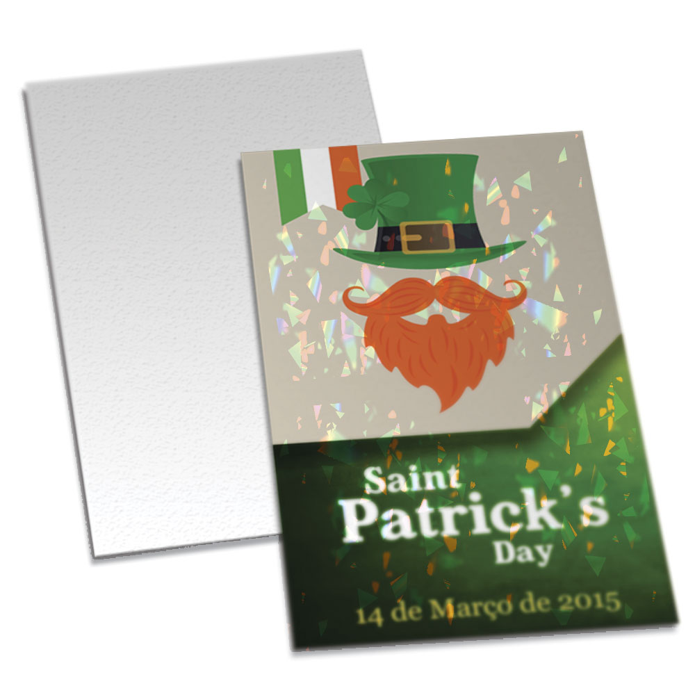 Postais Couchê 250g Laminação Holográfica Frente (91x153mm)