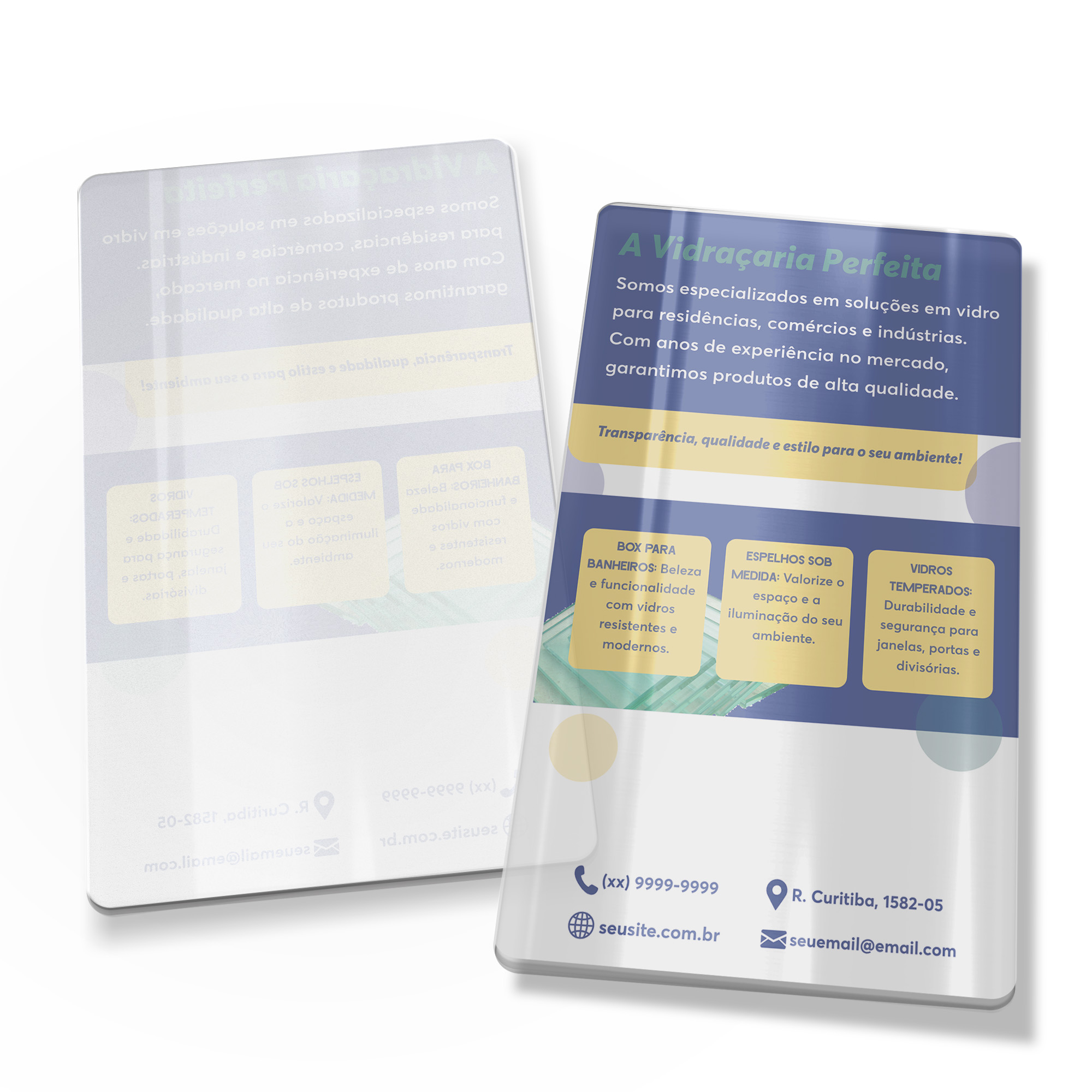 Postais Pvc 0,30mm Tránslucido Sem Tinta Branca (91x153mm)