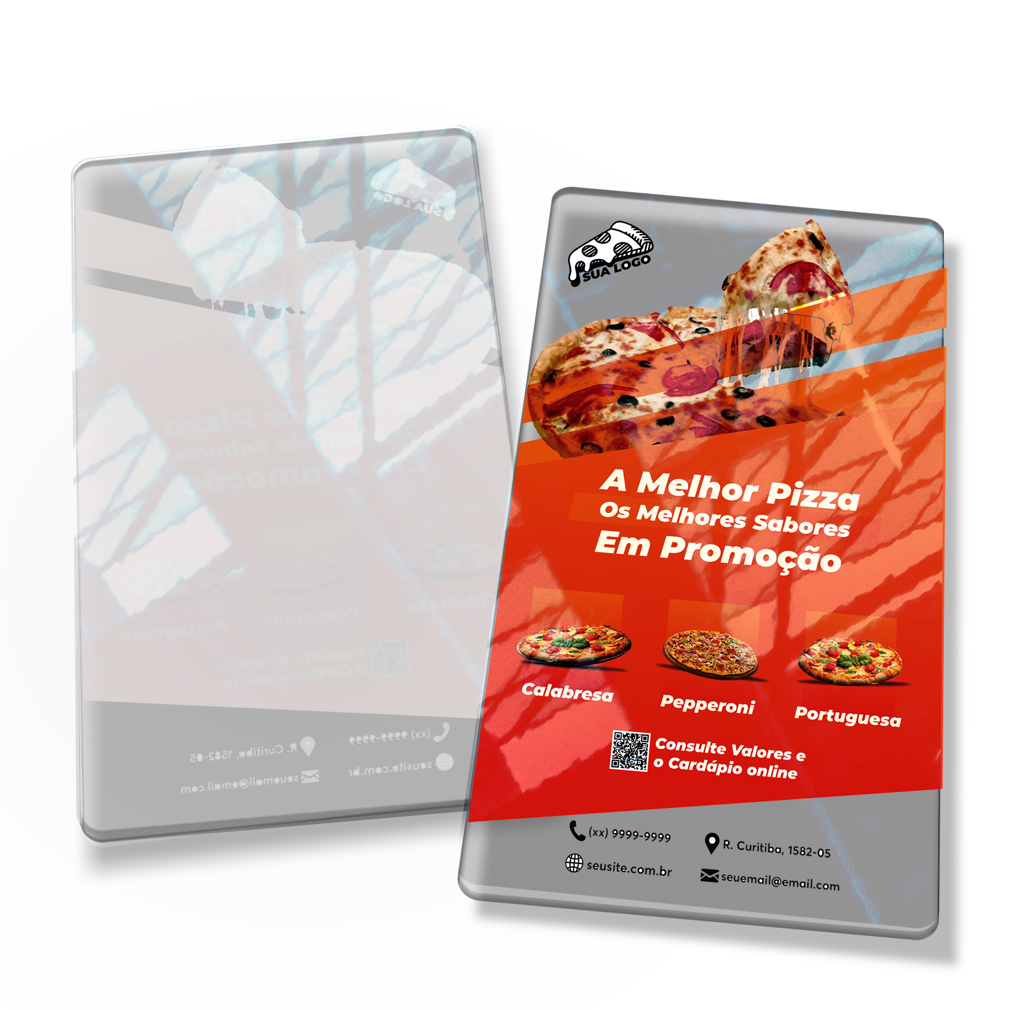 Postais Pvc 0,30mm Transparente Com Tinta Branca (91x153mm)