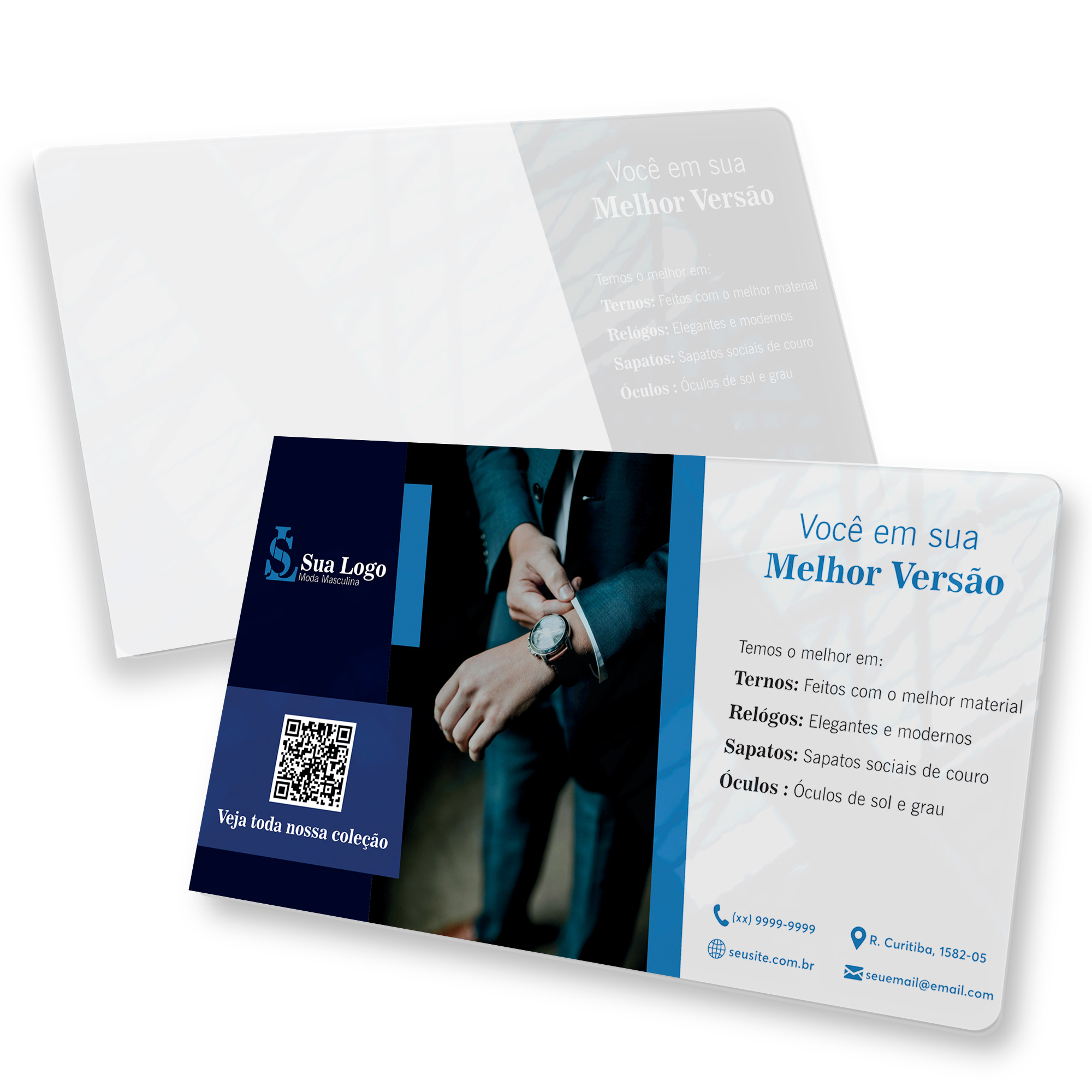 Postais Pvc 0,30mm Tránslucido Com Tinta Branca (182x102mm)