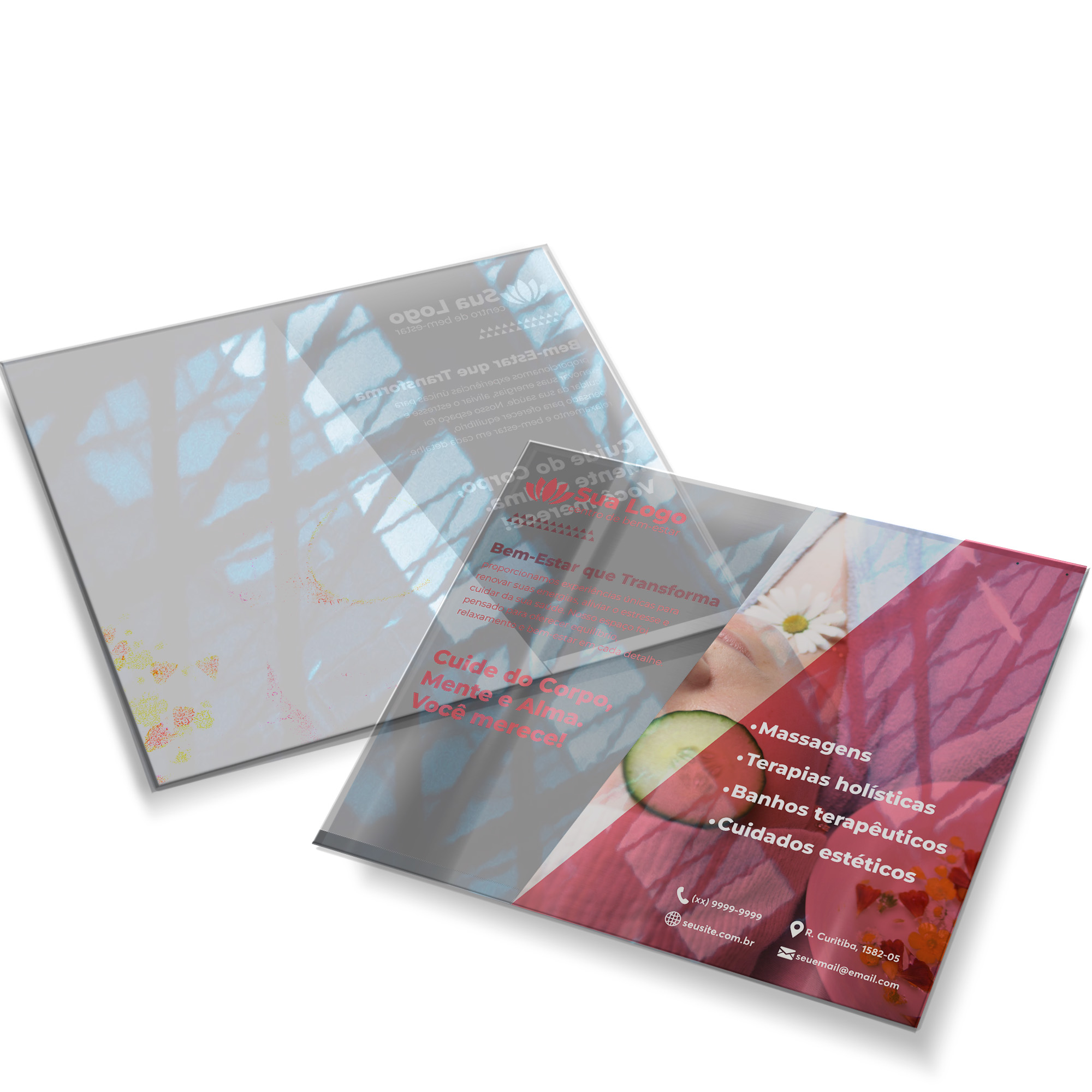 Postais Pvc 0,30mm Transparente Com Tinta Branca (182x153mm)