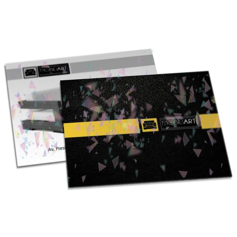 Postais Couchê 300g Laminação Holográfica Frente e Verso (182x153mm)