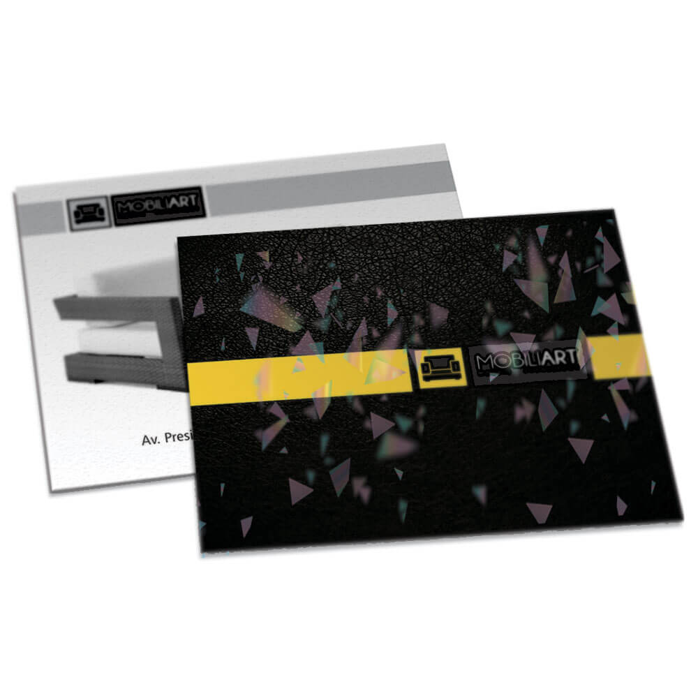 Postais Couchê 300g Laminação Holográfica Frente (182x153mm)