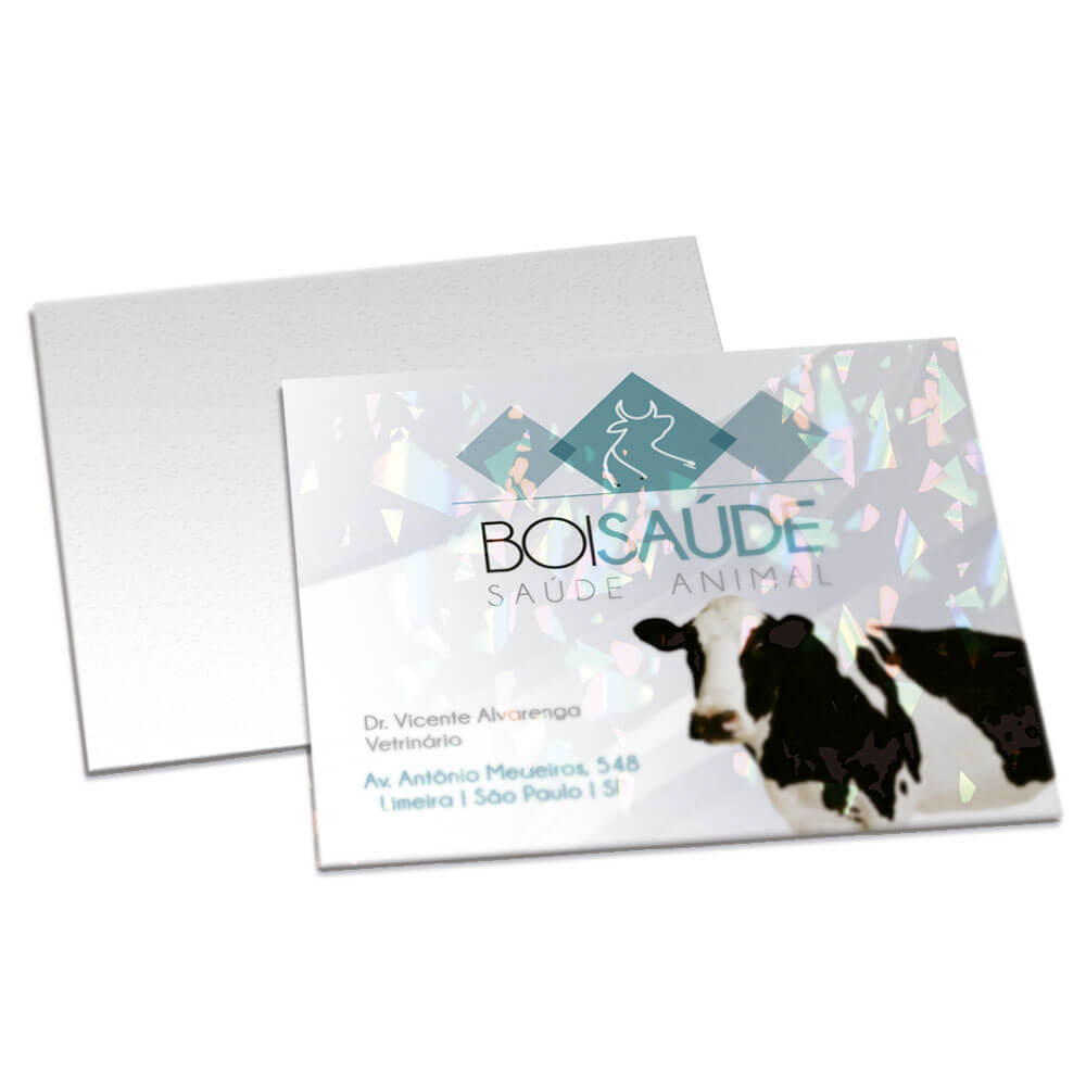 Postais Couchê 250g Laminação Holográfica Frente (182x153mm)